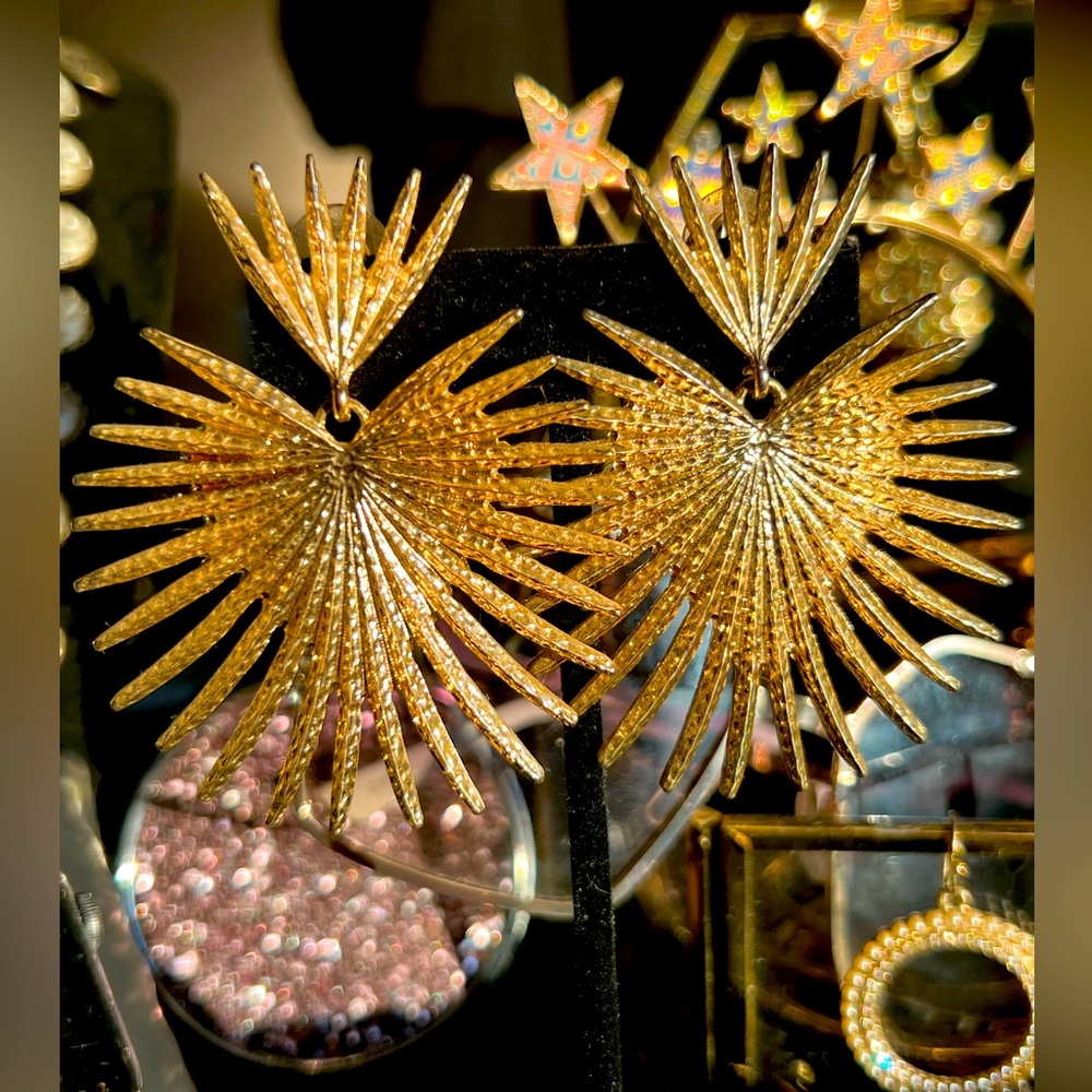 Stunning Gold Starlight Stud-Back Earrings